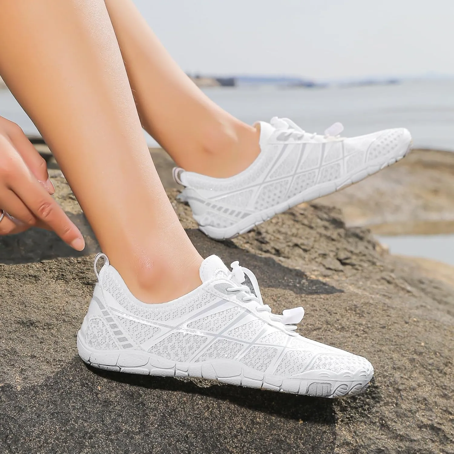 Barefoot Shoes Women Walking Arch Support Hiking Water Shoes with Arch Support for Women Walking with Wide Toe Box Zero Drop Trail Hiking Running Sneakers Breathable Lightweight Outdoor Footwear