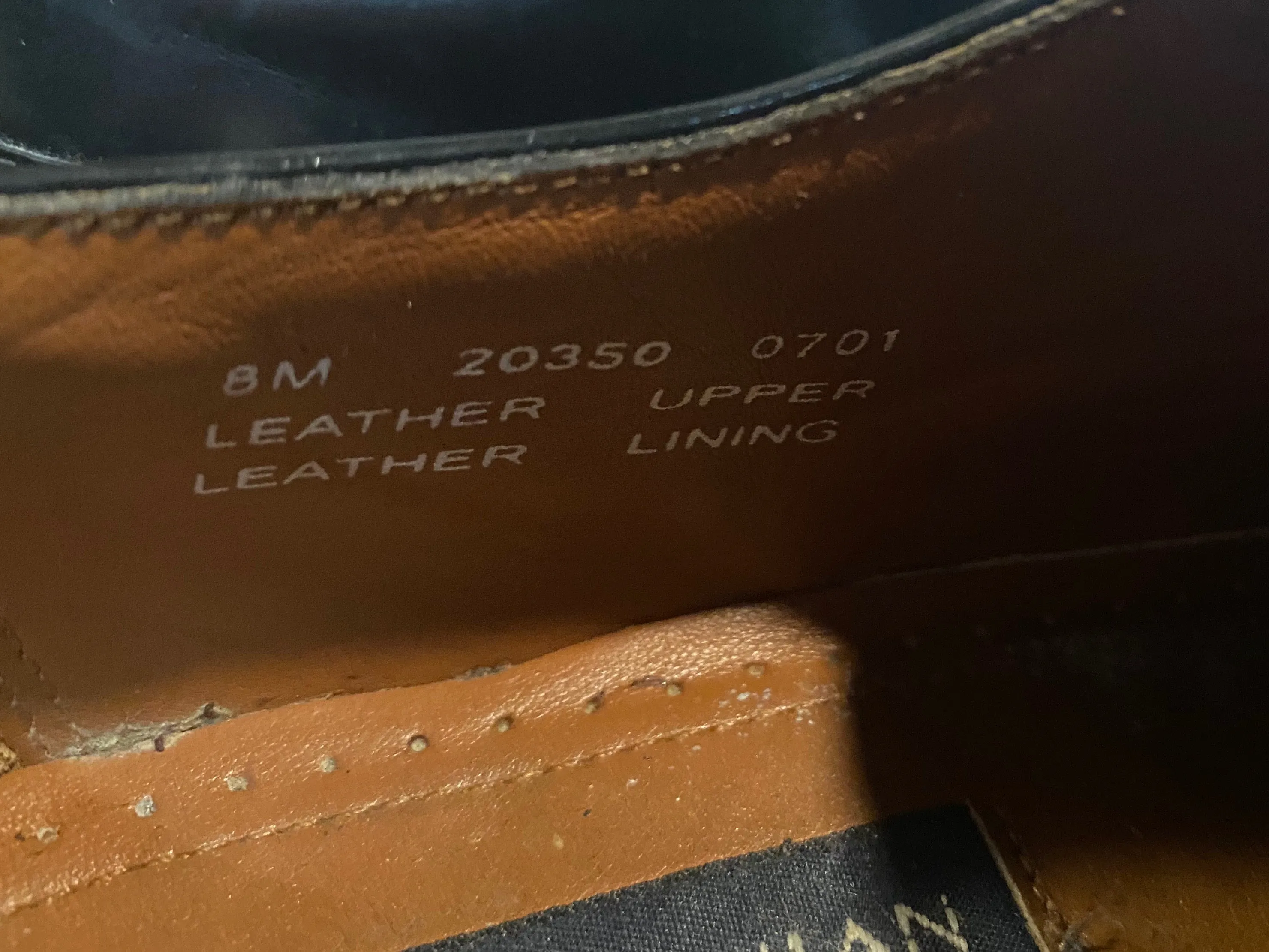 Cap Toe Bostonian Oxford Shoes 8M 41 (China)