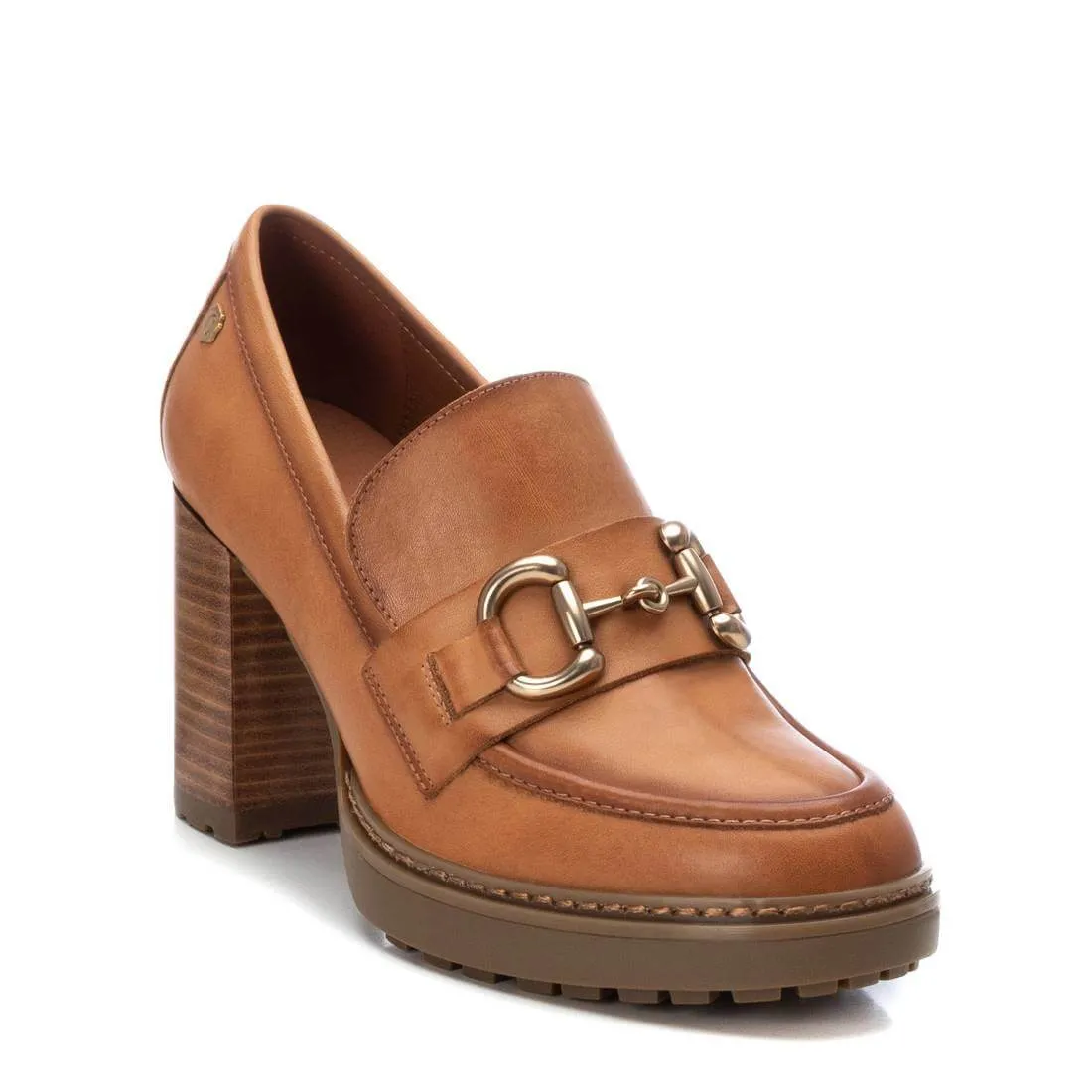 Carmela Tan High Heeled Platform Loafers