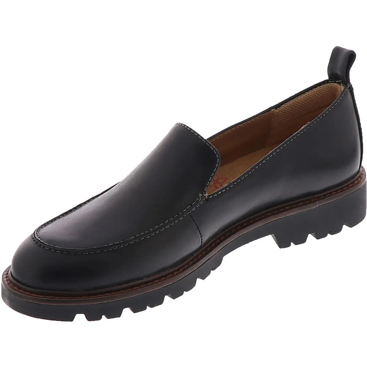 Comfortiva Womens Lindee Leather Slip On Loafers