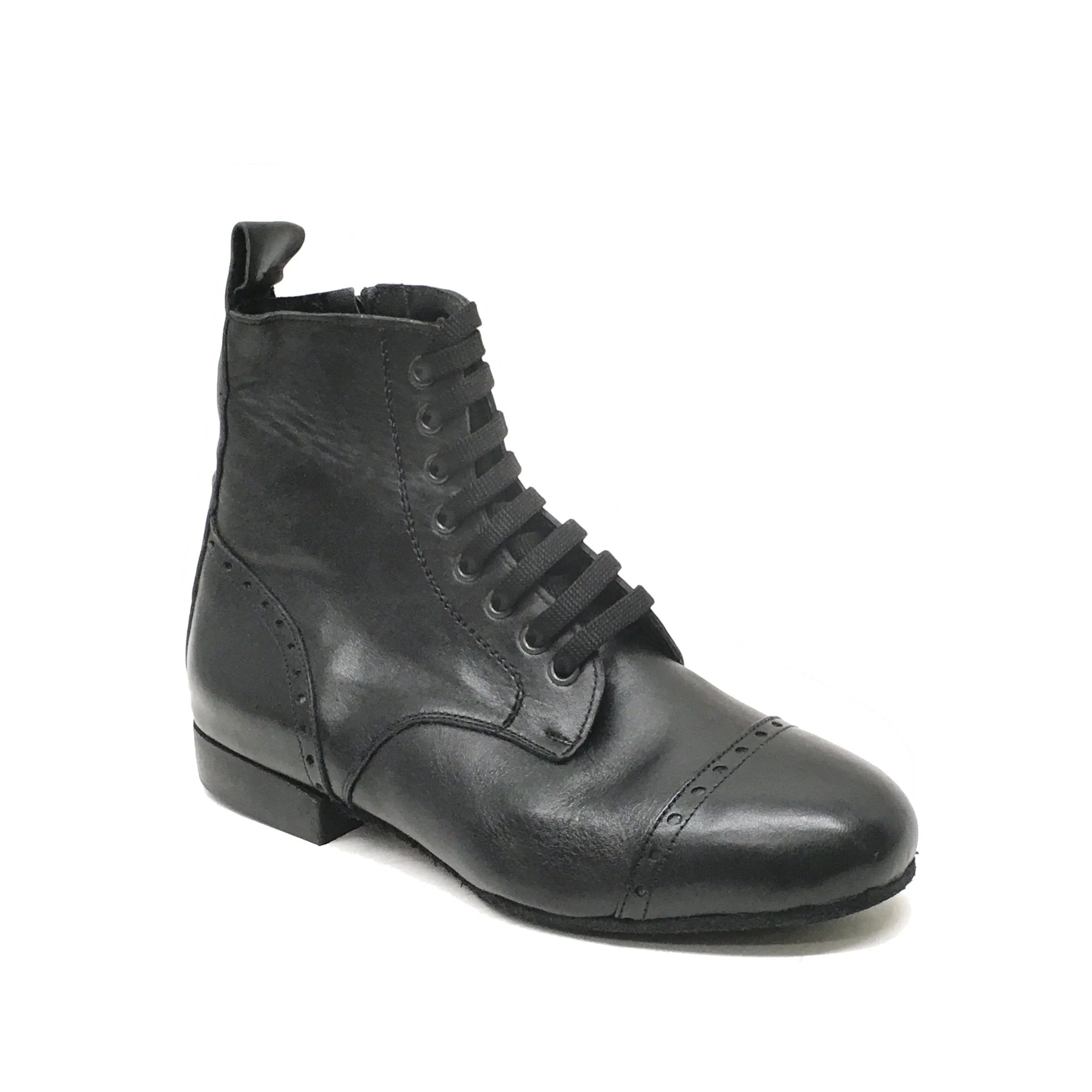 DelMago 3.0 Theatrical Boots: The Marauder: Serious Black | 1.25" Tapered Ultralite | MED | Suede Sole
