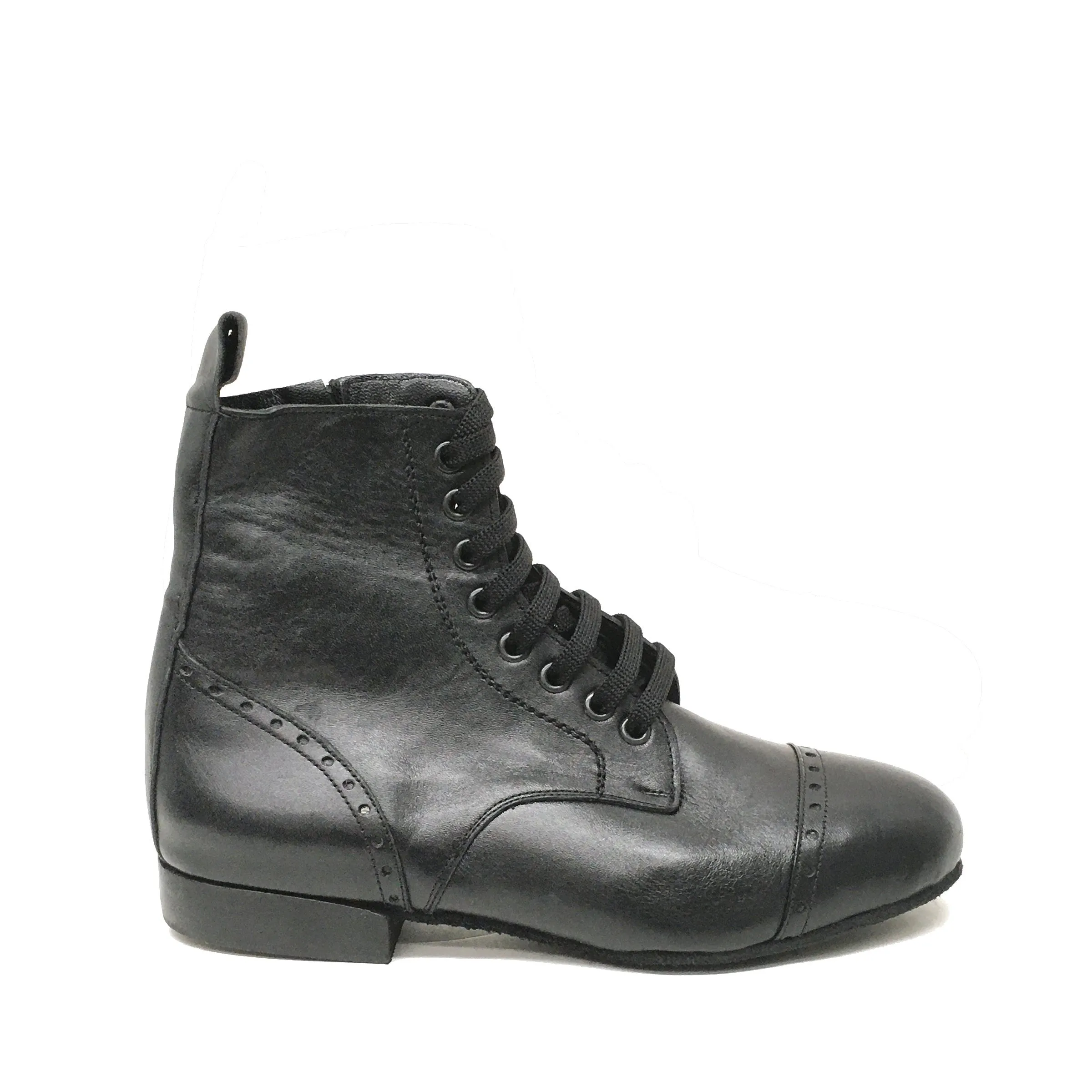 DelMago 3.0 Theatrical Boots: The Marauder: Serious Black | 1.25" Tapered Ultralite | MED | Suede Sole