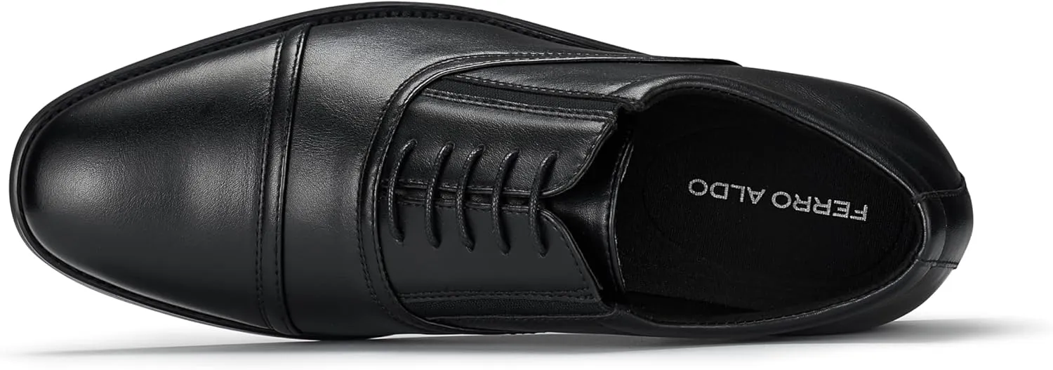 Ferro Aldo Mens Classic Vegan Leather Lace-Up Oxford Formal Dress Shoes