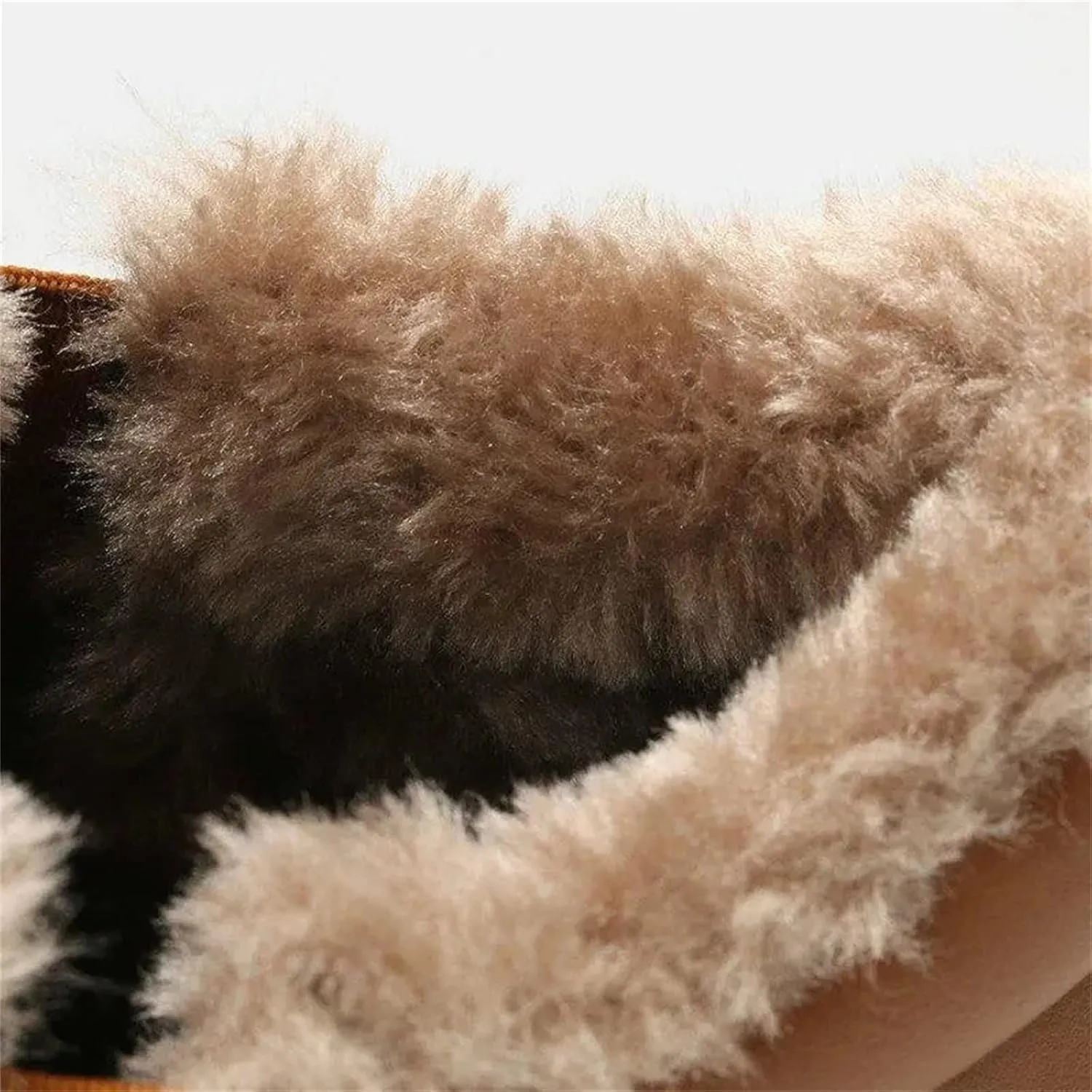 Ladmiple Boots for Women Ankle Booties with Fur Slip On Winter Snow Boots Warm Fashion Outdoor Comfortable Walking Shoes
