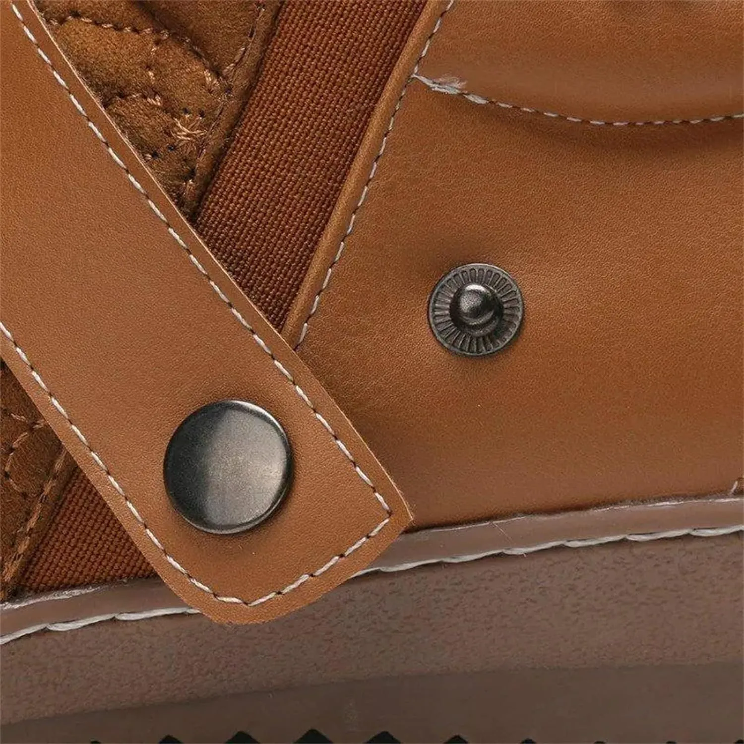 Ladmiple Boots for Women Ankle Booties with Fur Slip On Winter Snow Boots Warm Fashion Outdoor Comfortable Walking Shoes