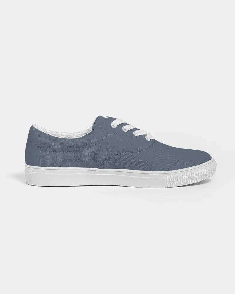 Medium Dark Blue Men's Canvas Sneakers | Men's | Medium Dark Pale Pastel Blue | C30M15Y0K60