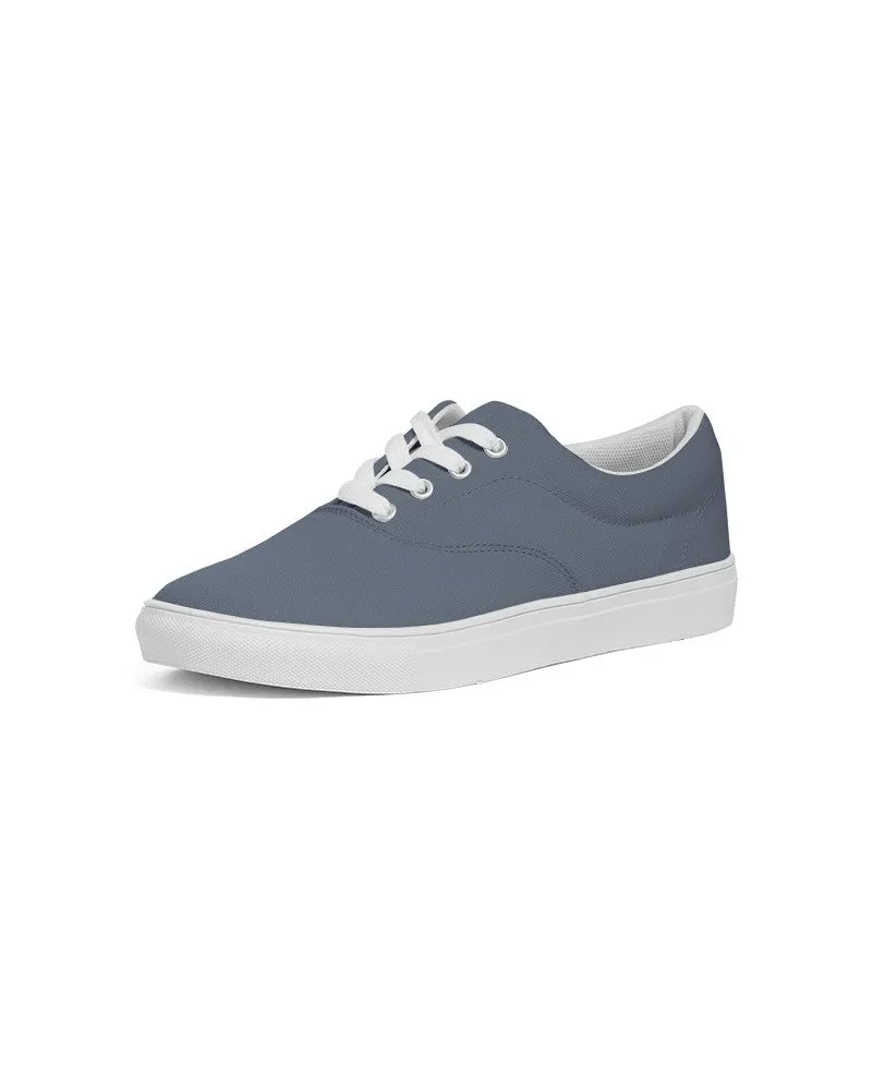 Medium Dark Blue Men's Canvas Sneakers | Men's | Medium Dark Pale Pastel Blue | C30M15Y0K60