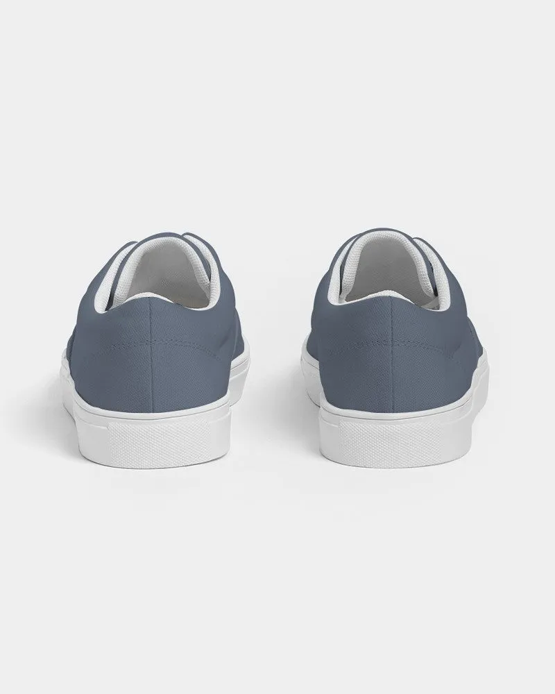 Medium Dark Blue Men's Canvas Sneakers | Men's | Medium Dark Pale Pastel Blue | C30M15Y0K60