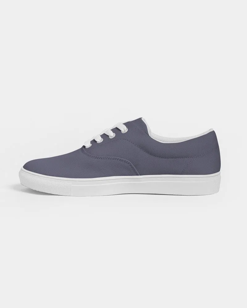 Medium Dark Blue Men's Canvas Sneakers | Men's | Medium Dark Pale Pastel Blue | C30M30Y0K60
