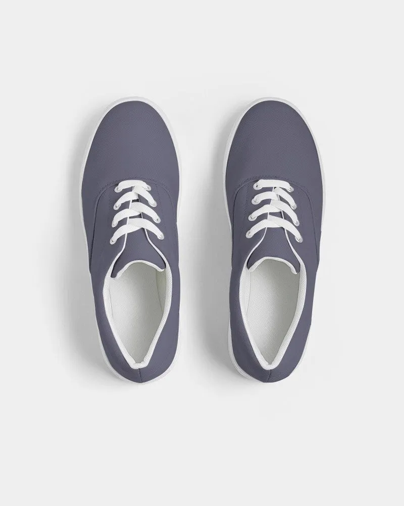 Medium Dark Blue Men's Canvas Sneakers | Men's | Medium Dark Pale Pastel Blue | C30M30Y0K60