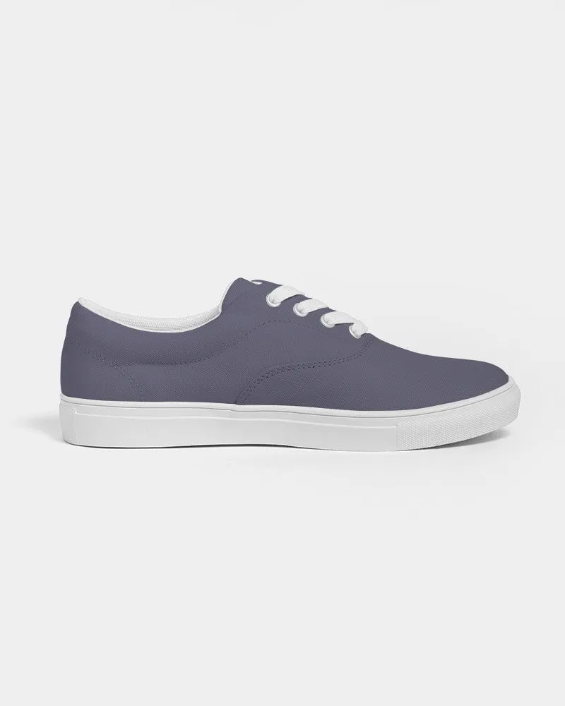 Medium Dark Blue Men's Canvas Sneakers | Men's | Medium Dark Pale Pastel Blue | C30M30Y0K60