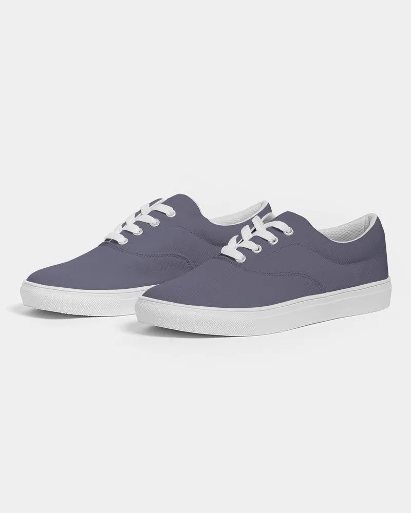 Medium Dark Blue Men's Canvas Sneakers | Men's | Medium Dark Pale Pastel Blue | C30M30Y0K60