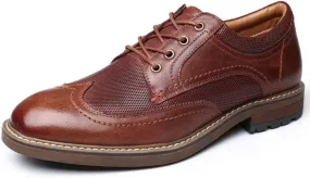 Mens Dress Shoes, Lace Up Plain Toe Leather Oxford