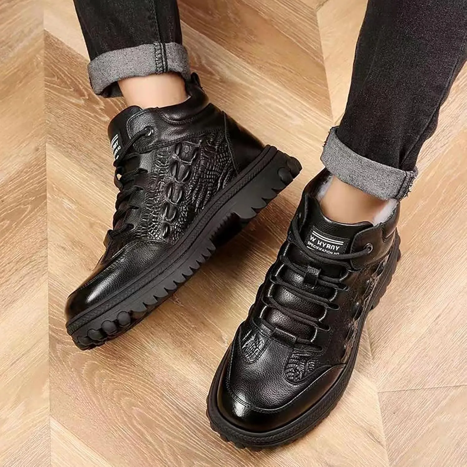 Men's Snow Boots,Waterproof Insulated Fur Boots Platform Insulated Fur Boots Trekking Snow Boots Winter Shoes for Women 2024