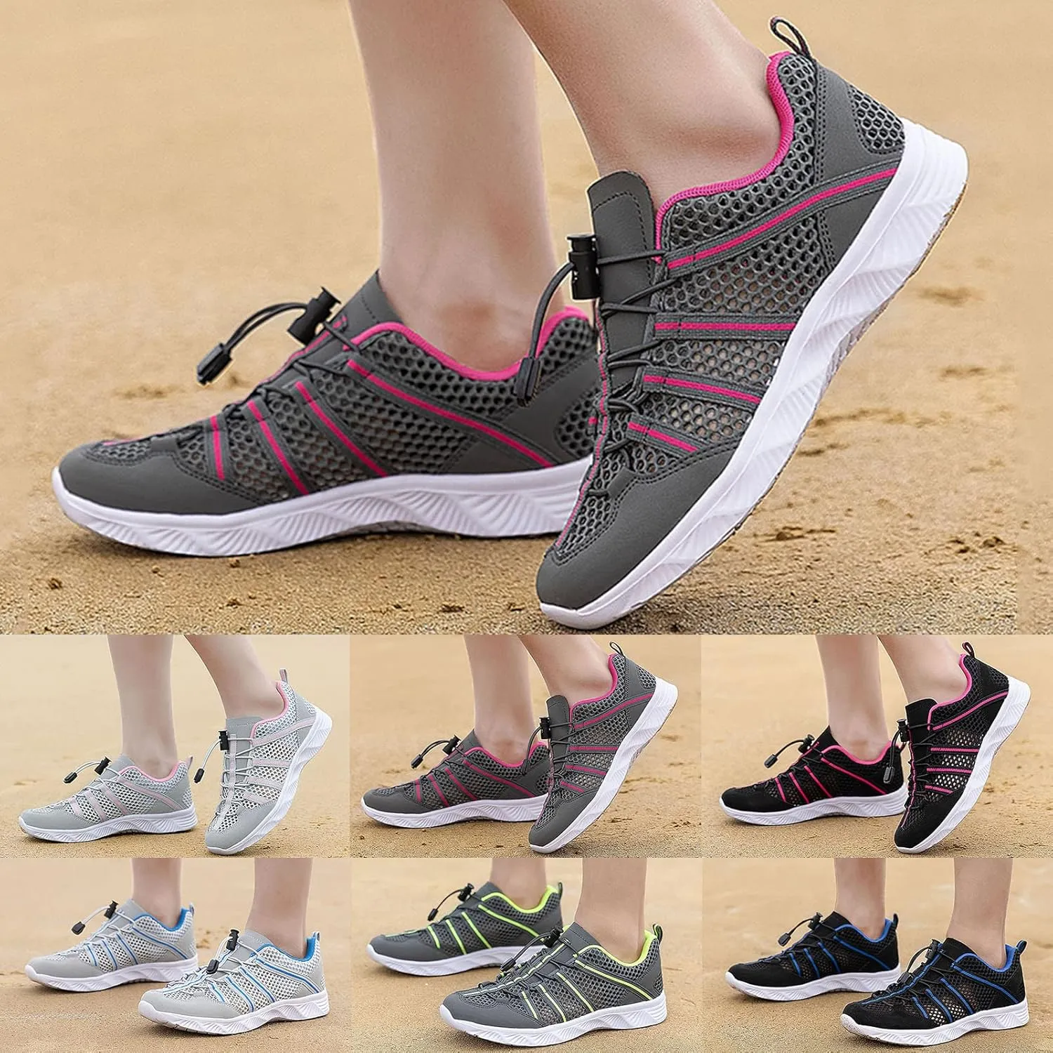 Mens Water Shoes Wide Closed Toe Non Slip Water Shoes Barefoot Wide Water Shoes for Women Barefoot Yoga Exercise Wear Sport Accessories for Water Sports Travel Walk