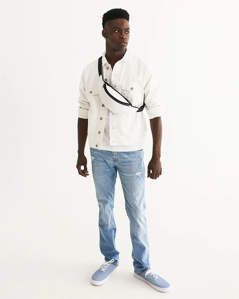Pale Pastel Blue Men's Canvas Sneakers | Men's | Bright Pale Pastel Blue | C30M15Y0K0