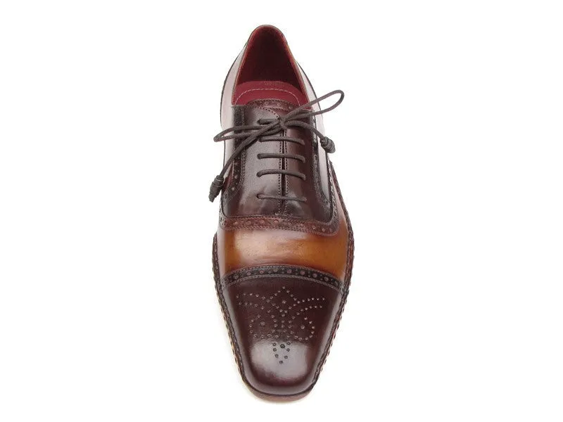 Paul Parkman Men's Brown Hand Painted Oxfords
