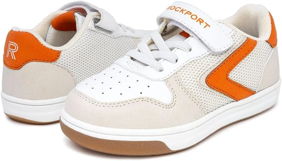 Rockport Kids' Adjustable Strap & Bungee Sneakers | Comfortable Casual Shoes for Boys & Girls (Toddler/Little Kid Sizes)