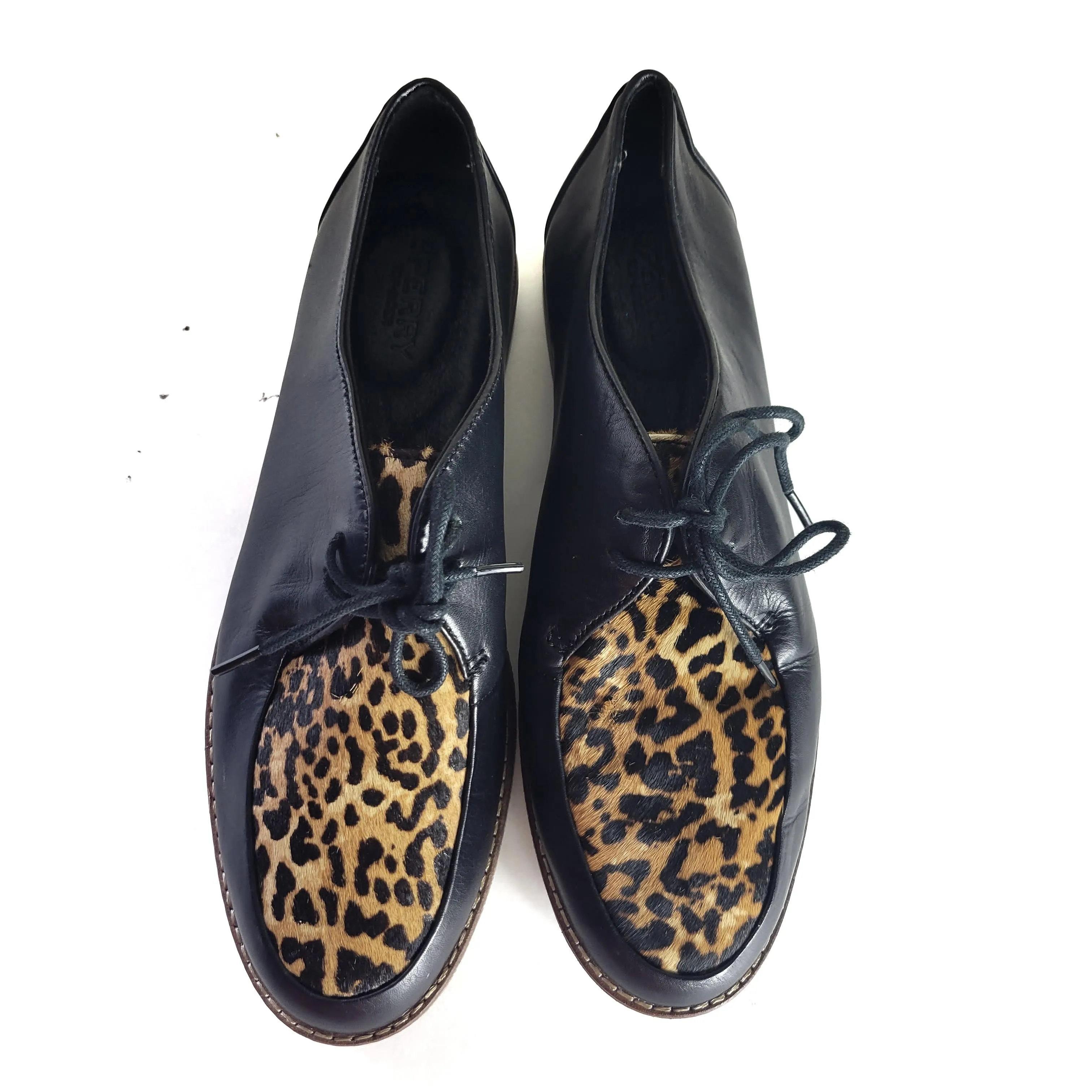 Sperry Elise Leopard Print Oxfords Size 8