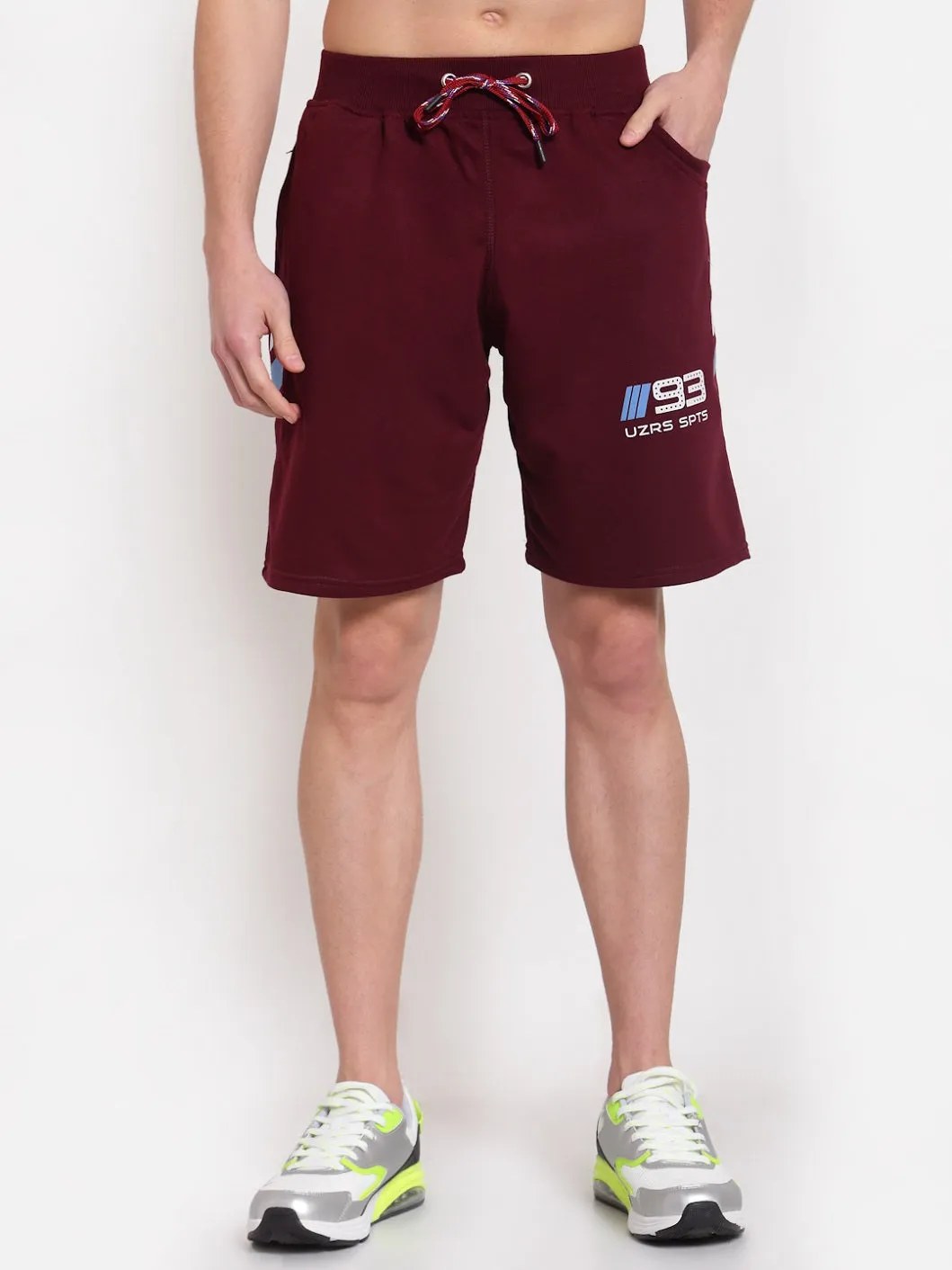 Uzarus Men's Cotton Bermuda Shorts With 2 Zippered Pockets