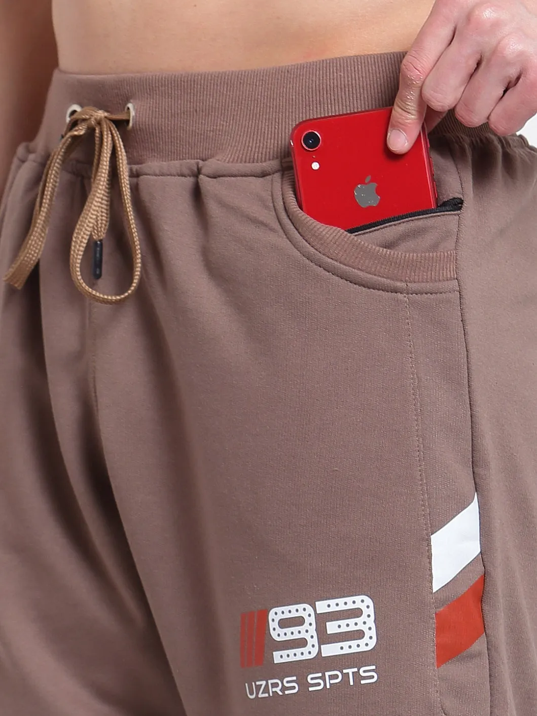 Uzarus Men's Cotton Bermuda Shorts With 2 Zippered Pockets