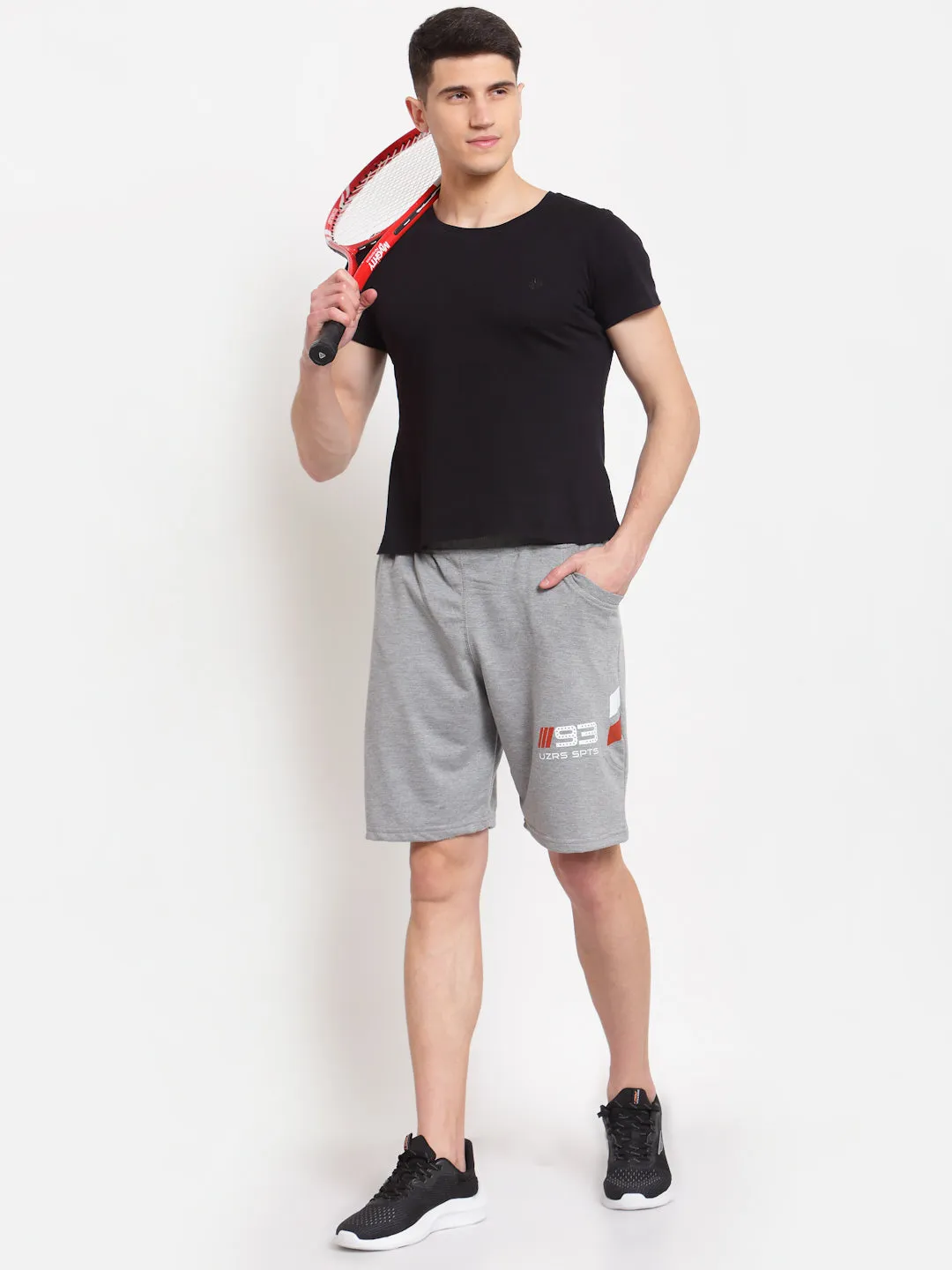 Uzarus Men's Cotton Bermuda Shorts With 2 Zippered Pockets