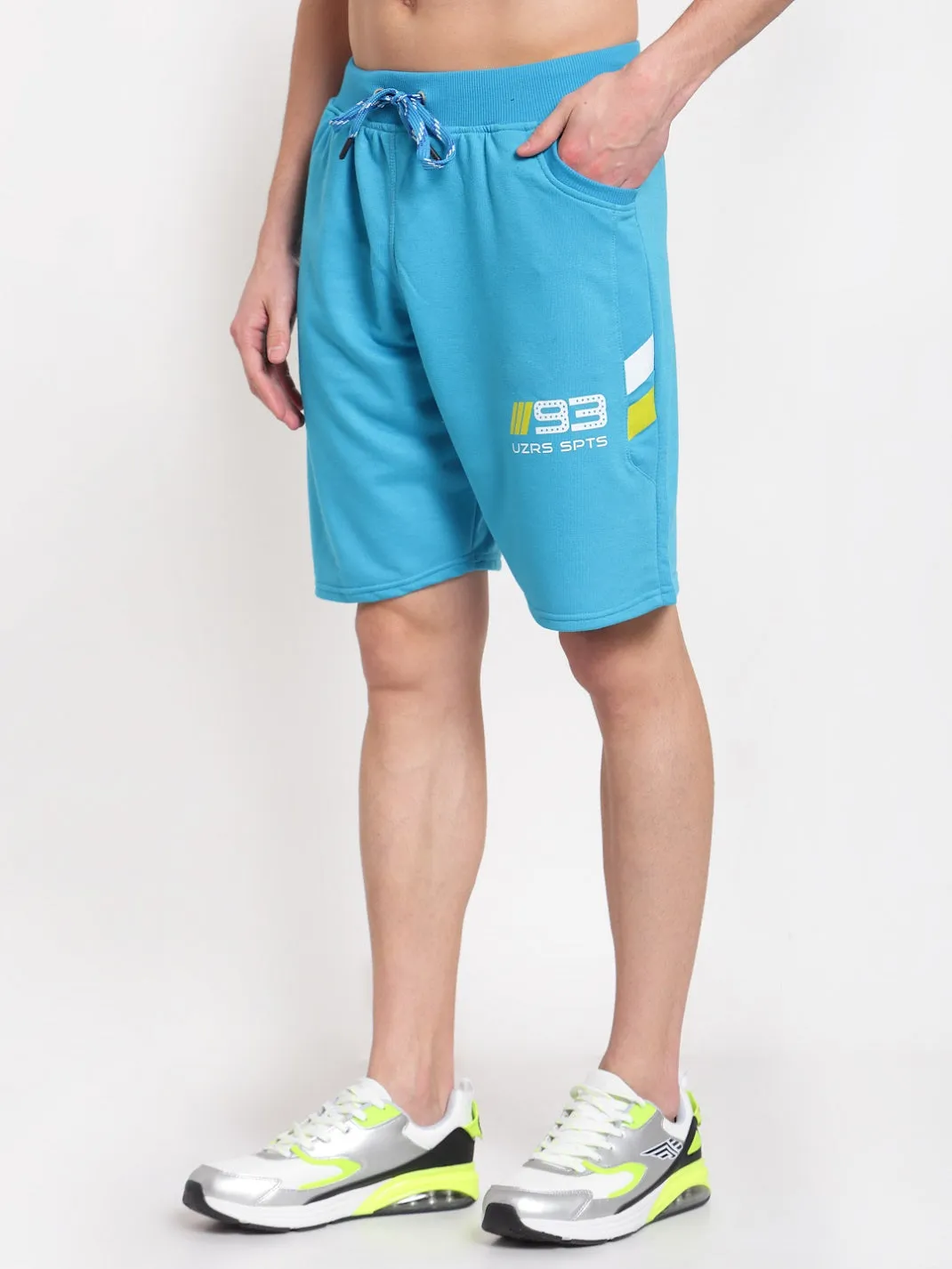 Uzarus Men's Cotton Bermuda Shorts With 2 Zippered Pockets