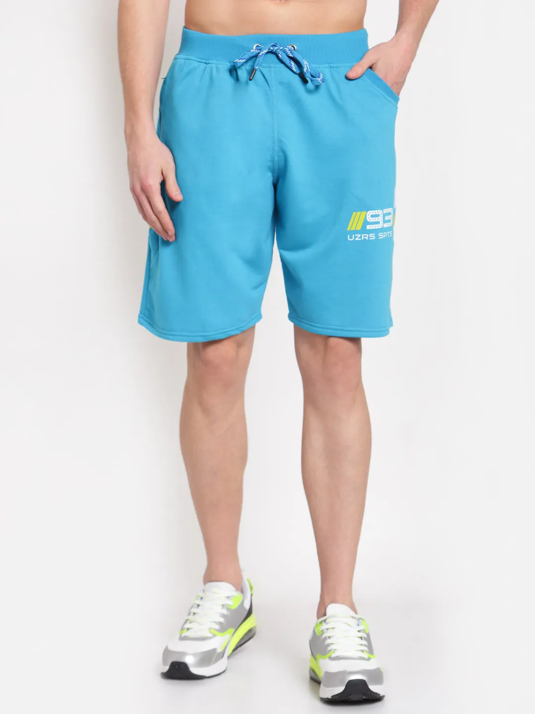 Uzarus Men's Cotton Bermuda Shorts With 2 Zippered Pockets