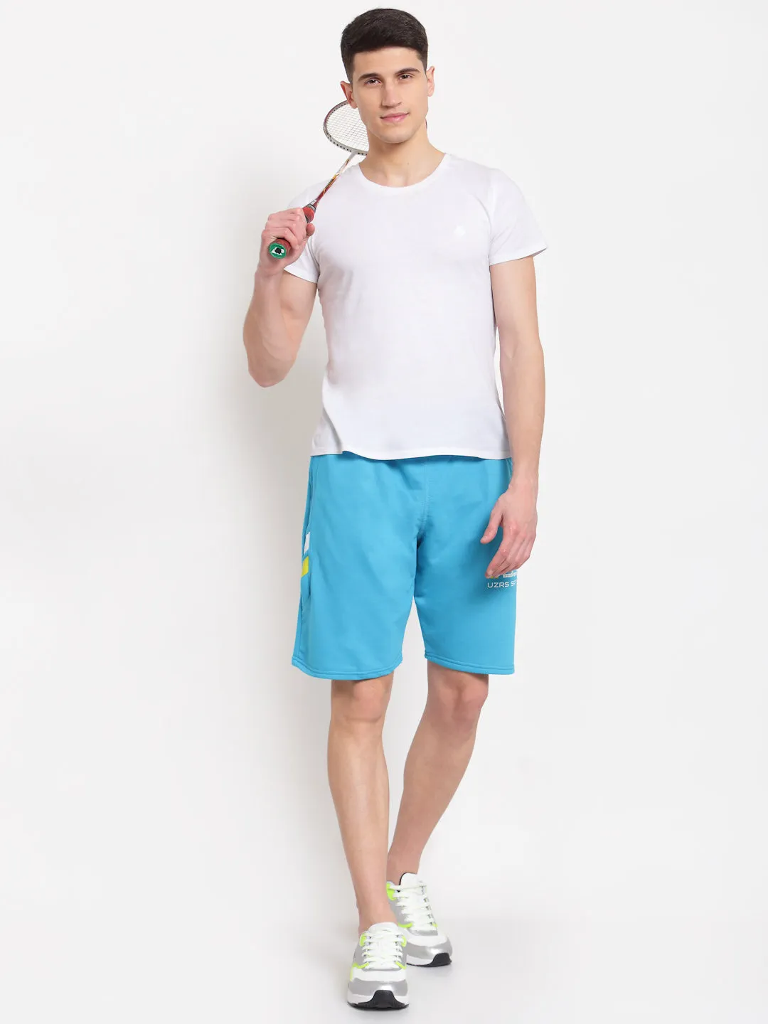 Uzarus Men's Cotton Bermuda Shorts With 2 Zippered Pockets