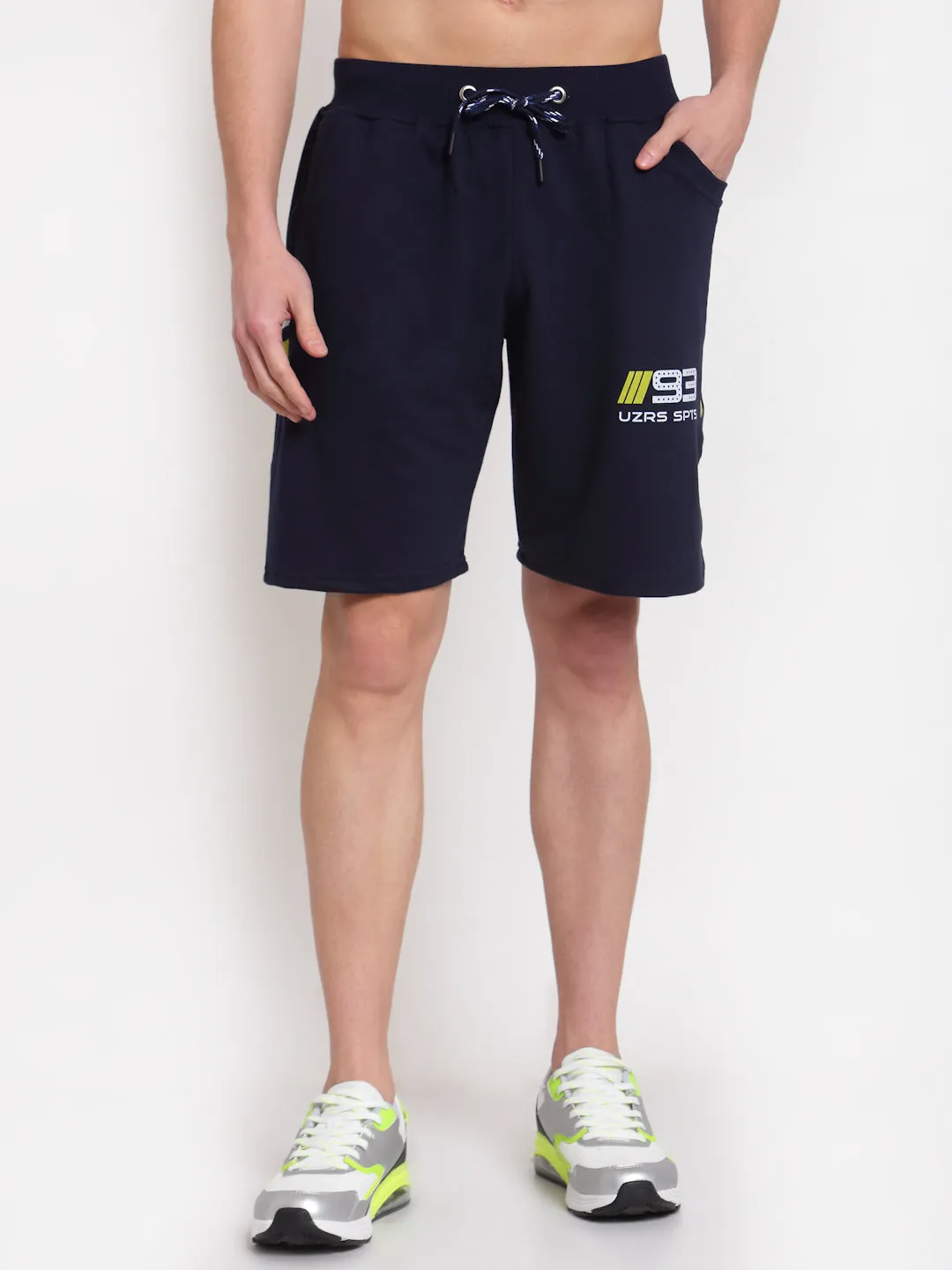Uzarus Men's Cotton Bermuda Shorts With 2 Zippered Pockets