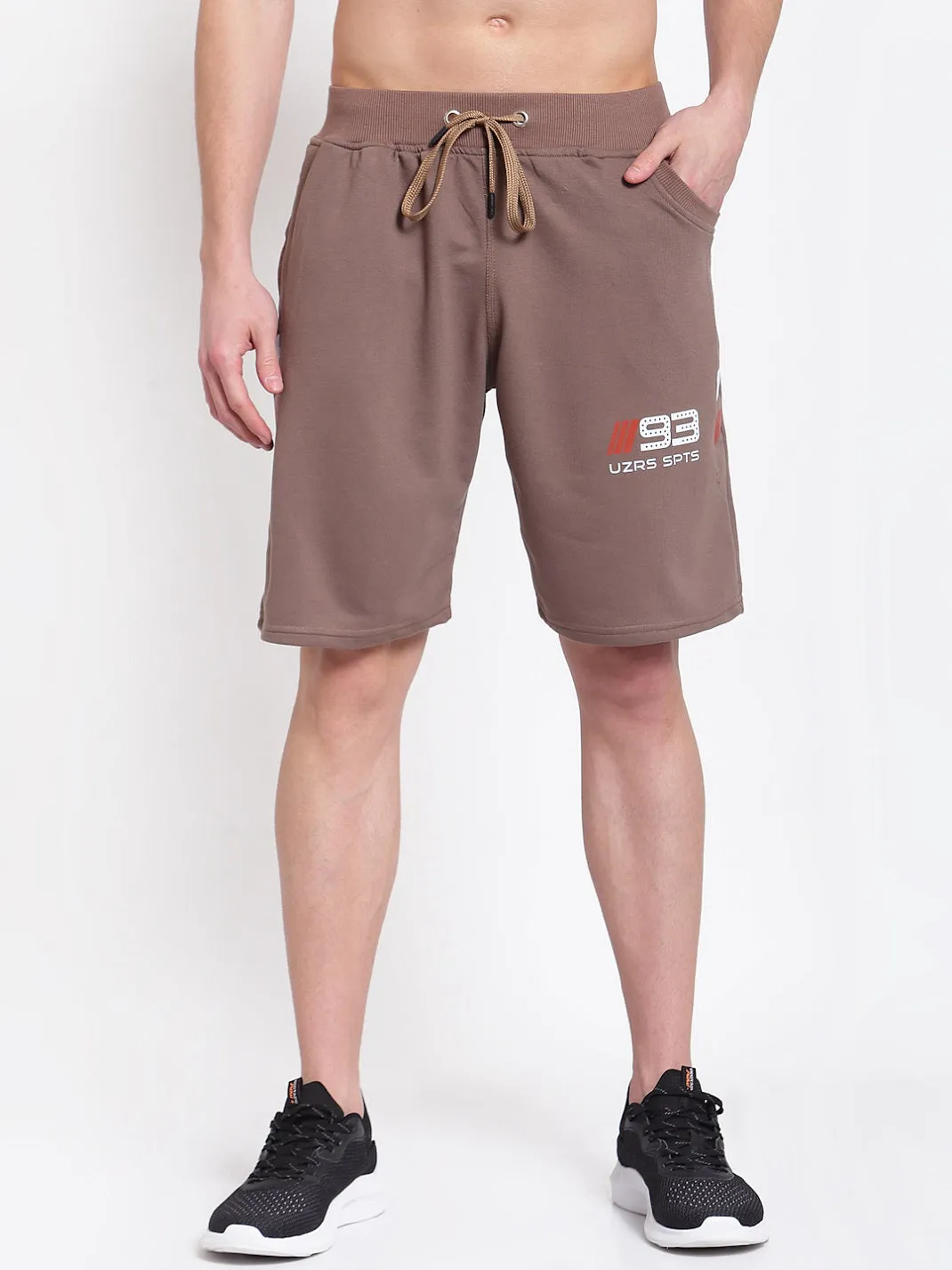 Uzarus Men's Cotton Bermuda Shorts With 2 Zippered Pockets