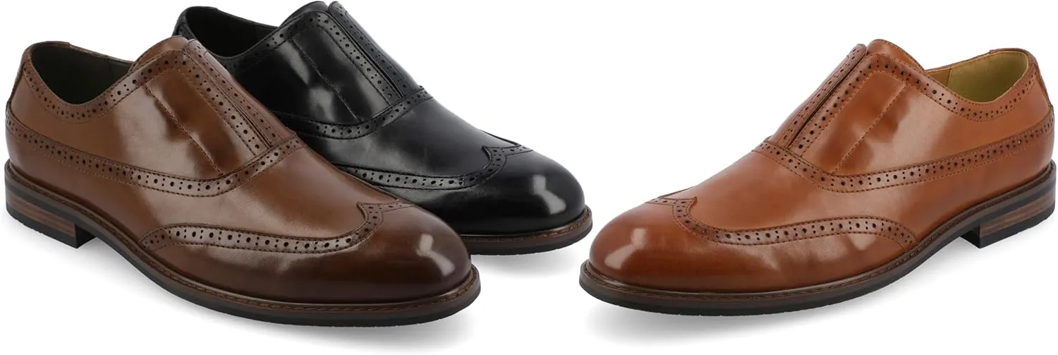 Vance Co. Mens Brogue Faux Leather Oxfords
