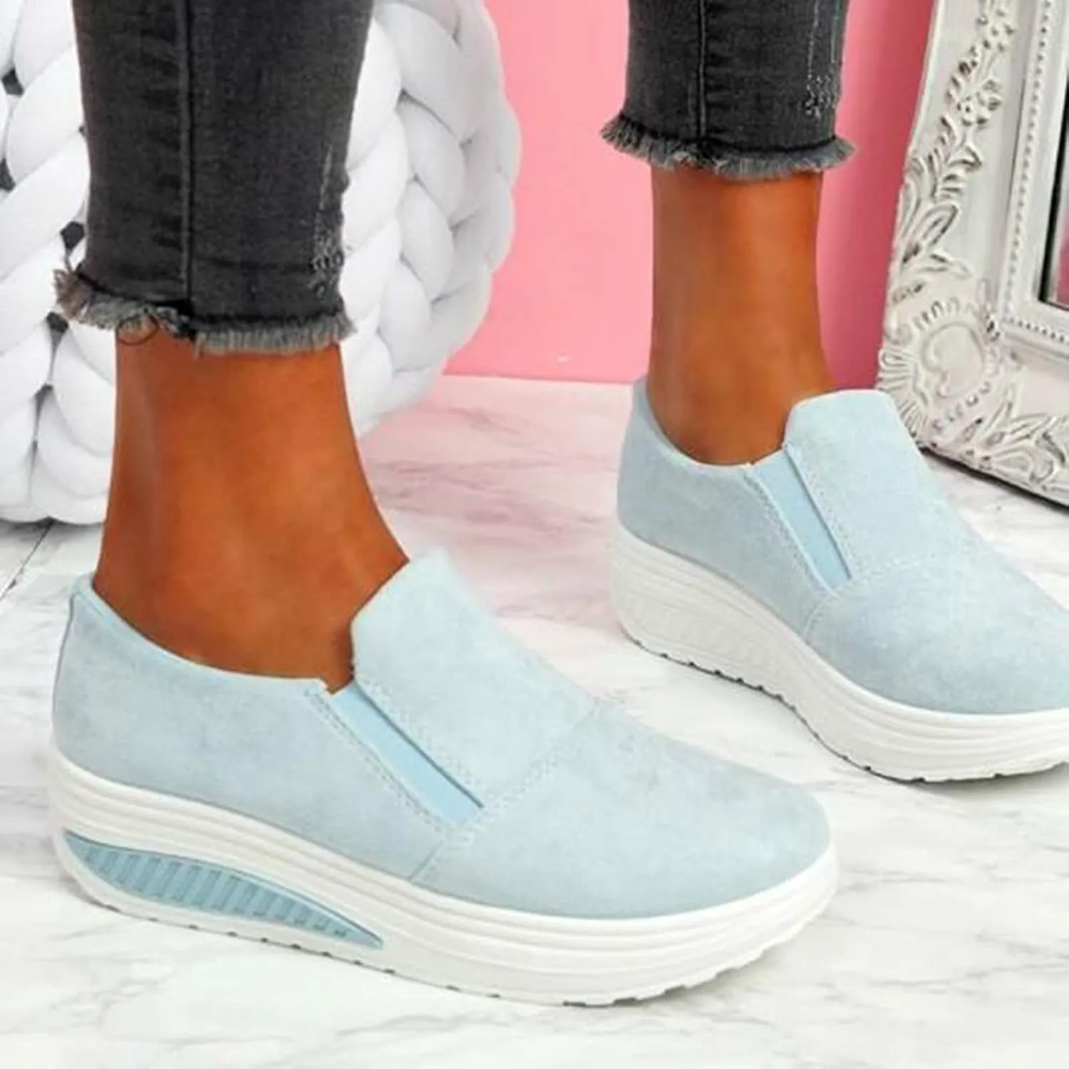 White Sneakers for Women Wide Toe Box Zapatos De Fiesta para Mujer Elegantes Comodos Trendy Walking Shoes for Women 2023 Womens White Platform Sneakers Zapatos Antideslizante para Mujeres
