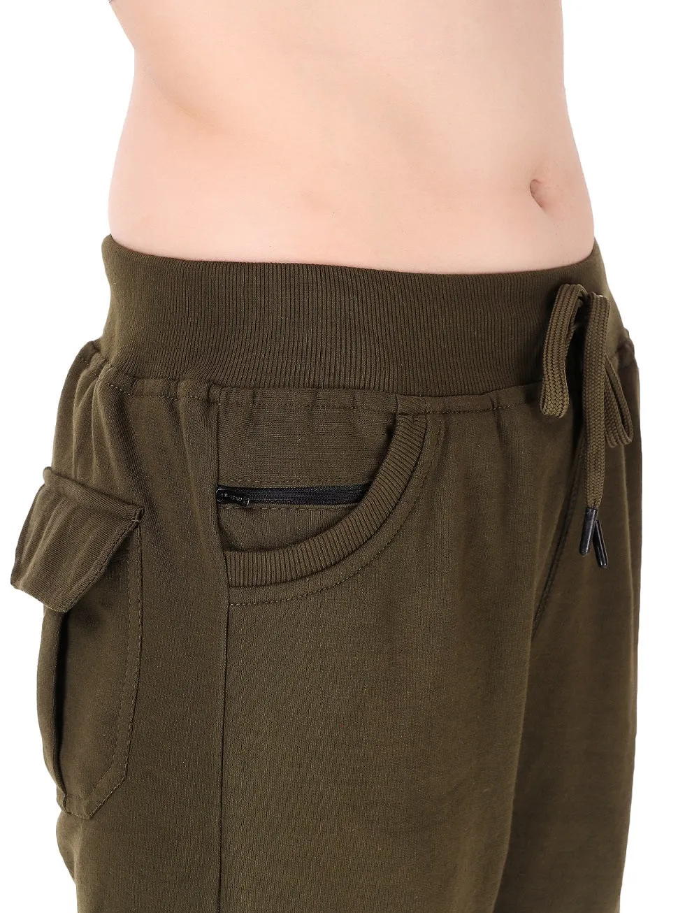 Women's Cargo Capri Shorts With 9 Zippered Pockets